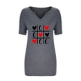 thumbnail image 4 of Camisas de Manga Corta para las Mujeres Casual Impreso V-Cuello Blusas, Camiseta Top para la Primavera Verano Uso Diario, 4 of 5