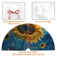 thumbnail image 4 of Sikiie Sunflower Castle Starry Sky 30-48 inches {designName} Print Christmas Tree Skirt Snowman Xmas Tree Skirt with Edge Christmas Decorations for Holiday Party30", 4 of 7