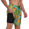 thumbnail image 3 of Goofa Pineapple Printed Men's Swim Trunks Board Shorts Quick Dry Mens Swimming Trunks with Compression Liner,Breathable Fit Hawaii Beach Shorts-Medium, 3 of 9