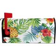 thumbnail image 5 of Coolnut Mailbox Cover Tropical Pattern On White Post Mail Box Cover Magnetic Mail Wraps Cover Oversize 25.4" L x 20.78" W, 5 of 5