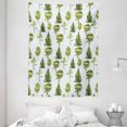 thumbnail image 1 of Leaves Tapestry, Repetitive Pine Oak Fir Trees Motifs on Pastel Toned Backdrop Pattern, Wall Hanging for Bedroom Living Room Dorm Decor, 60W X 80L Inches, Baby Blue and Apple Green, by Ambesonne, 1 of 2
