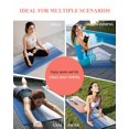 thumbnail image 7 of Blue White Ombre Yoga Towel for Hot Yoga Non Slip, Modern Abstract Striped Lines Art Yoga Mat Towel Absorbent Yoga Sweat Towels Microfiber Hot Yoga Blanket for Bikram Pilates 26"x70", 7 of 7