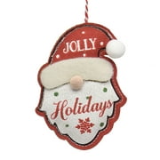 Holiday Time "Jolly Holidays" Red and White Gnome Decorative Accents Ornament, 4 Count