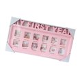 thumbnail image 1 of simhoa First Year Picture Frame 12 Month Wall Desktop Album for Baby Shower Gift Pink, 1 of 8
