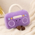thumbnail image 2 of Radio Plush Toy, Cute Creative Smiling Purple, 1 Piece Soft Stuffed Toy, for Kids Toddlers Nursery Decoration Collectors Gift, 2 of 6