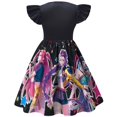 thumbnail image 4 of Girls Kpop Demon Hunters Pajamas Dress One Piece Summer Dress Demon Hunters Suit Pop Singer A-line Dress Party Dress Up Dress for 2-12 Years#Black 110, 4 of 4