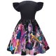 thumbnail image 4 of Girls Kpop Demon Hunters Pajamas Dress One Piece Summer Dress Demon Hunters Suit Pop Singer A-line Dress Party Dress Up Dress for 2-12 Years#Black 130, 4 of 4