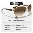 thumbnail image 7 of Ray-Ban RB3386 Pilot Shaped Non-Polarized Sunglasses for Men - Includes Official RAYBAN Eyewear Kit - Ideal Formal & Casual Wear Sunglasses - Grey Gradient Lens, 7 of 7