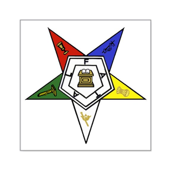 CafePress - O. E. S. Emblem Sticker - Square Sticker 3" x 3"