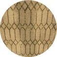 thumbnail image 1 of Ahgly Company Tapis d'Intérieur Lavables en Machine, Ronds, Orange Transitionnel, 8' Ronds, 1 of 7