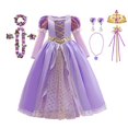 thumbnail image 1 of Vestido de princesa Rapunzel de Disney para niña, disfraz de fiesta de Sofía, disfraz enredado para niños, regalo de cumpleaños, ropa de carnaval para niños 5-6T (etiqueta 130) Gao Jinjia LED, 1 of 2