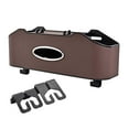 thumbnail image 4 of Caja de almacenamiento para respaldo de asiento, portavasos, accesorios para coche, caja de pañuelos para guardar y ordenar, decoración Interior, Marrón, 4 of 8