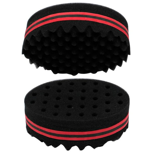 Yaheetech Hair Sponge Brush Double Sided for Twists Coils Curls in Afro Style Barber,Black Yaheetech Hair Sponge Brush Double Sided for Twists Coils Curls in Afro Style Barber,Black