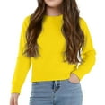 thumbnail image 4 of ZHOGXU Big Kids Girls Sweaters Long Sleeve Round Neck Knit Solid Color Warm Comfortable Top For Casual Daily Wear Ye1 3-4 Years, 4 of 4