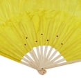 thumbnail image 5 of Beautiful Silk Three Color Gradient Flame Dance Fan Hand Folding Bamboo Decoration for Ladies Womens Home Crafts, 5 of 5