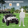 thumbnail image 4 of Lumiparty 12V Ride On Toy, Kids Ride On Truck Car with Remote Control, Steering Wheel Music, Kid Electric Vehicles with Led Lights, 2 Speeds, for Age 3-5, White, 4 of 7