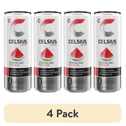 (4 pack) CELSIUS Sparkling Watermelon, Energy Drink 12 fl oz Single Can
