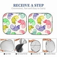 thumbnail image 5 of Goofa Colorful Pattern With Cute Chameleons Pattern 2 Piece Car Windshield Sun Shade Foldable | Front Windshield Shade for Sun, Heat and UV Rays | Sunshade for Car Front Window-, 5 of 7