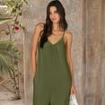 thumbnail image 5 of Luniro Jumpsuits for Women Spaghetti Strap Wide Leg Boho Jumpsuit Casual Summer Dressy Rompers 2026, 5 of 12