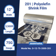 thumbnail image 2 of 12" x 3,500ft General Purpose POF CF Shrink Film, 75 gauge, 2 of 5