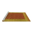 thumbnail image 2 of Ahgly Company Machine Washable Indoor Square Oriental Yellow Industrial Area Rugs, 8' Square, 2 of 4