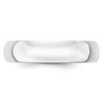 thumbnail image 2 of Auriga Fine Jewelry 14K White Gold 5mm Lightweight Half Round Women's Wedding Band Size 8.5, 2 of 5