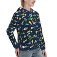 thumbnail image 6 of Kdxio Funny Spaceships Print Womens Oversized Hoodies Sweatshirts Hooded Pullover Tops Sweaters Casual-Medium, 6 of 7
