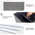 thumbnail image 2 of Linen 2 Pcs Wardrobe Clothes Organizer for Folded Clothes,Thick Closet Drawer Organiser for Jeans, Clothing Storage Bins with Dividers Compartment Box for Underwear/Socks/Skirts/T-shirts/Pants Grey, 2 of 5