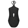 thumbnail image 2 of Vedolay Plus Size One Piece Swimsuit For Women Maternity Swimsuit V-Neck One Piece Swimsuit Ruffled Lace Up Monokini,Black XL, 2 of 5