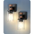 thumbnail image 1 of Apliques de Pared EDISHINE Juego de 2 con 1 Luz Imitación Madera Rústica, 1 of 8