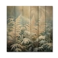 thumbnail image 3 of Designart "Pink Ferns love expression I" Floral Print on Natural Pine Wood, 3 of 5