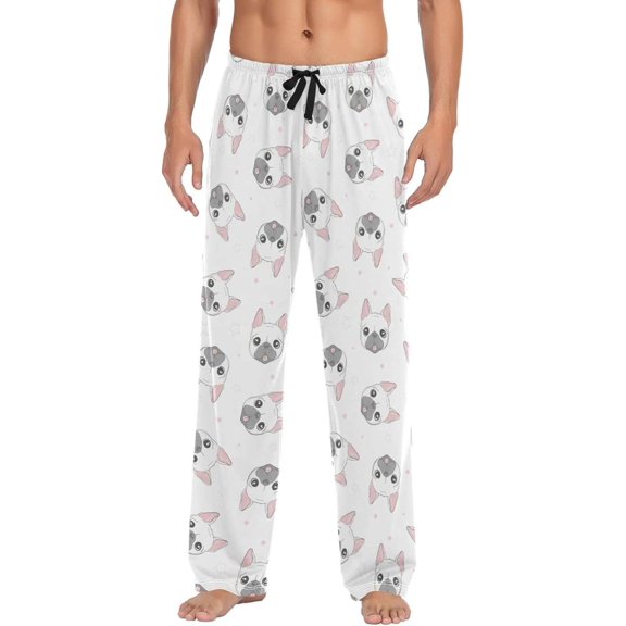 GZHJMY Cute Cartoon Dog Mens Pajama Pants, Comfortable and Soft Men Pajama Bottoms with Pockets and Drawstring, Christmas New Year Birthday Father's Day