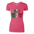 thumbnail image 2 of Wild Bobby Mexican Queen Latin Pride Women Slim Fit Junior Tee, Hot Pink, Small, 2 of 5
