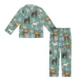 thumbnail image 4 of Yuyamidu Horse Long Sleeve Pajamas for Kids Long Pj Pants Set of 2 Leisure Home Indoor Loungewear for Boys Girls 9-10 Years Flowers Button Down Sleep Wear Pullover Tops, 4 of 7