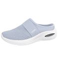 thumbnail image 2 of Mules for Women 2026,Women's Air Cushion Orthopedic Walking Shoes - Breathable Mesh Slip-On Sandals with Arch Support, Wedge Platform Comfort for Casual, Travel & Daily Wear,Gray,6, 2 of 7