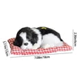 thumbnail image 2 of XIANXIAN Simulation Lovely Dog That Make Sounds Doll Cute Sleeping Plush Dog Puppy on Mat Stuffed Decorations,1Pcs Sleeping Dog with A Mat Great Gift, 2 of 6
