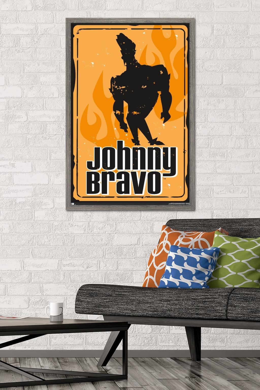 Johnny Bravo - Sign Wall Poster, 22.375" x 34", Framed