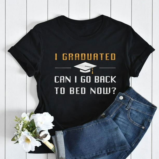 Pntutb, tops para mujer, camiseta con estampado de graduación, tops casuales, tops de manga corta con cuello redondo Pntutb Pntutb-2994