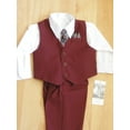 thumbnail image 4 of INFANT, TODDLER & BOY  WEDDING FORMAL PARTY VEST SUIT BURGUNDY sz: 3M 6M-12 14, 4 of 4