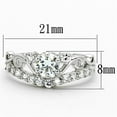 thumbnail image 2 of Luxe Jewelry Designs Women's Rhodium Plated Brass Crown Shaped Ring with Top Grade Crystals - Size 9, 2 of 4