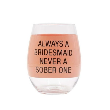 About Face Designs Wine Glass- A Bridesmaid