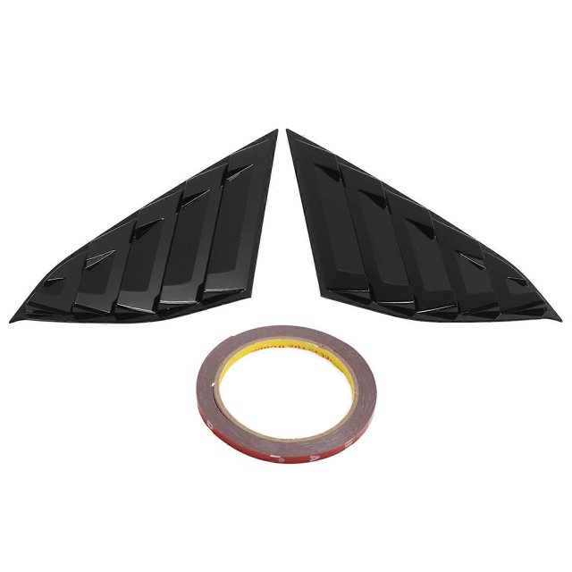 Rear Side Window Louver Panel Glossy Black Door Outside Delta Molding Trim for Accord 2018 to 2022