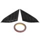 thumbnail image 1 of Rear Side Window Louver Panel Glossy Black Door Outside Delta Molding Trim for Accord 2018 to 2022, 1 of 5
