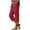 Red, variant on OVAFBAU Women's Capris Pants Lounge Pants Summer Linen Straight Leg 7/8 Pants with Pockets