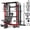 Black P43 with weight benc, variant on LNOW All-in-One Home Gym Workout Station: Smith Machine, Power Cage, Dual Pulley Cable Crossover – Full Body Exercise System