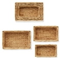 thumbnail image 5 of Casafield Set of 3 Water Hyacinth Storage Baskets with Handles - Small, Medium, and Large Woven Nesting Storage Bin Organizers for Shelves, 5 of 7