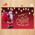 thumbnail image 2 of Wangscanis Home Christmas Floor Mat, Snowman/Santa Printed Square Carpet, 2 of 8