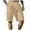 A-Khaki1771, variant on Mens Solid Cargo Shorts multi pocket relaxed bottoms