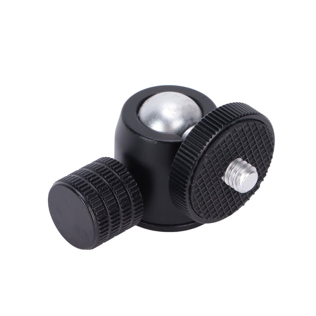 QIILU Mini Tripod Ball Head With 1/4 Inch Screw And Hot Shoe Mount Adapter For DSLR Camera Monitor Ring Light Microphone