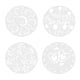 thumbnail image 2 of Naiovety Molde de espray para tartas de 4 Uds., molde de plástico para tartas de cumpleaños, decoración de varios patrones, molde de impresión de Herramientas y accesorios para hornear Naiovety HA003210-00, 2 of 6